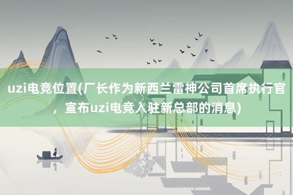 uzi电竞位置(厂长作为新西兰雷神公司首席执行官，宣布uzi电竞入驻新总部的消息)