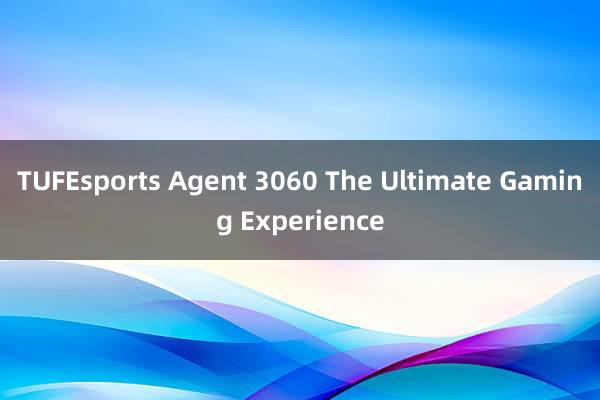 TUFEsports Agent 3060 The Ultimate Gaming Experience