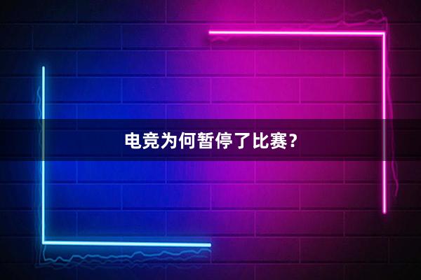 电竞为何暂停了比赛？